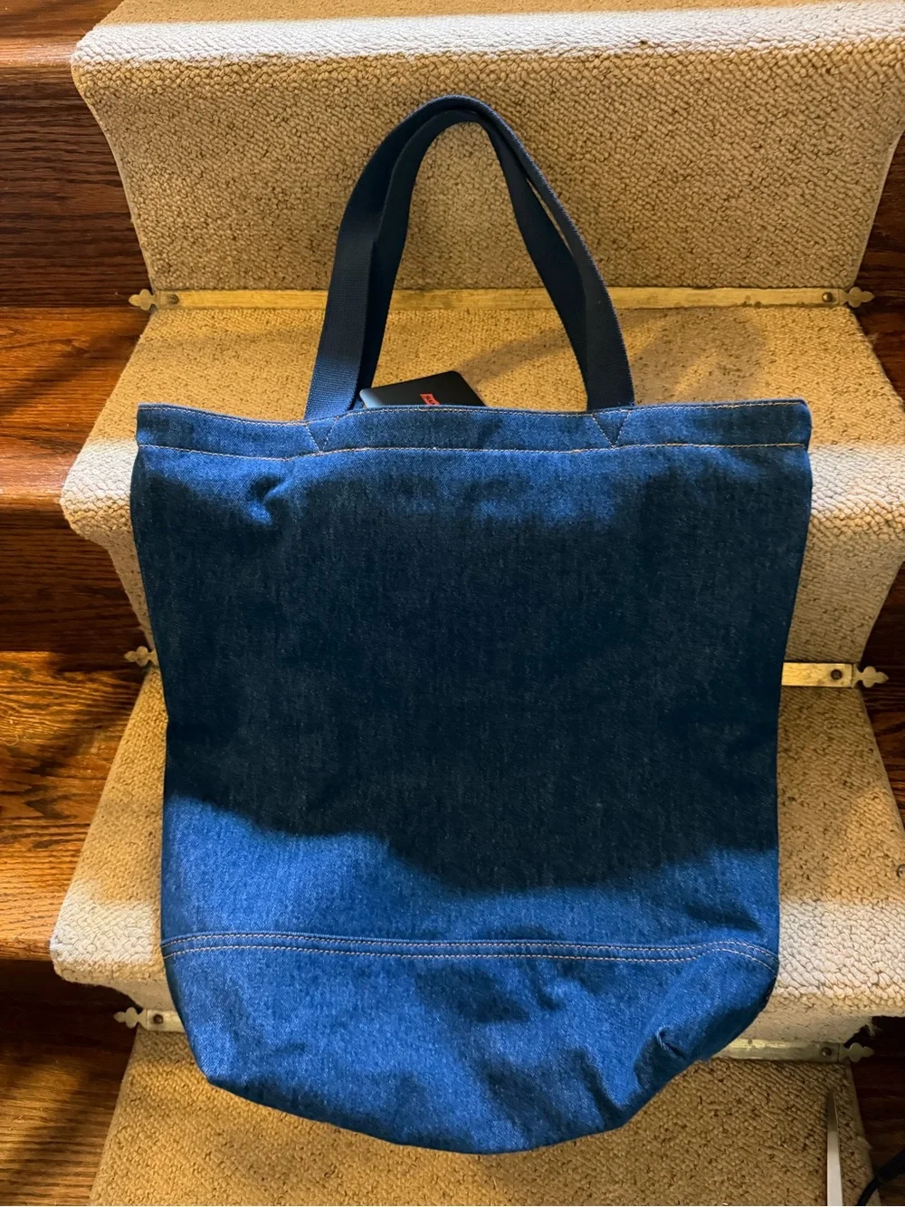 Levi's Dark Blue Denim Tote Bag - Stylish Everyday Carry - New with Tags